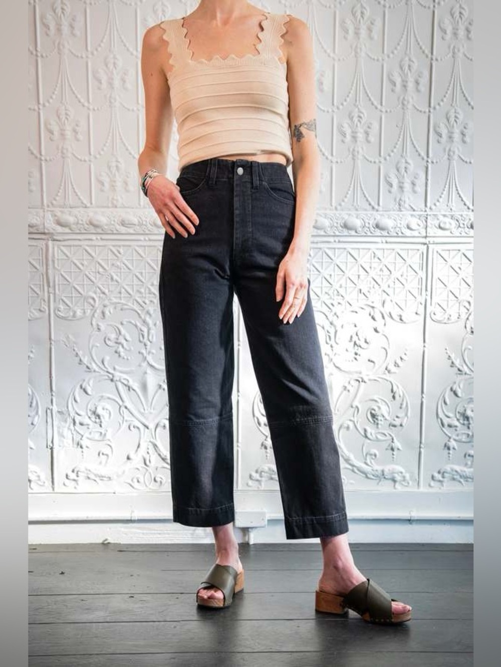 Micaela Greg Seamed Jean Faded Black M